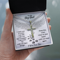 To My Dog Dad Until We Meet Again Personalize Cross Necklace | Loss of Dog memorial Necklace For Him | Dog loss Gifts | Rainbow Bridge Dog | Pet Sympathy Gift