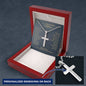 To Our Grandson On Your First Communion Cross Necklace Gift, From Grandparents First Communion Gift, Catholic First Communion