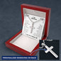 To My Husband Cross Necklace Gift, Anniversary Gift, Christian Cross Necklace for Husband