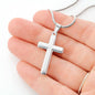 To My Amazing Mother, I'll Always Love You Mother's Day Prayer Cross Necklace w. Engraving