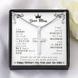 Dear Mom, Personalized Blessed With The Best Mother Cross Necklace