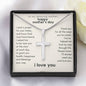 Mother's Day Prayer Cross Necklace w. Engraving