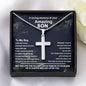 Loss of Son Gifts, Son Memorial Personalized Cross Necklace | Loss of Son sympathy gift