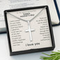 Mother's Day Prayer Cross Necklace w. Engraving