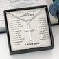 Mother's Day Prayer Cross Necklace w. Engraving