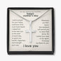 Mom, I Will Always Be There For You Cross Necklace w. Engraving