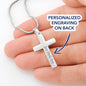 To My Amazing Mother, I'll Always Love You Mother's Day Prayer Cross Necklace w. Engraving
