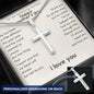 To My Amazing Mother, I'll Always Love You Mother's Day Prayer Cross Necklace w. Engraving