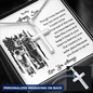 Personalized To My Army Son Cross Necklace| Gift for Son| Welcome Home Gift| Deployment Gift for Son| Personalized Cross for Birthday