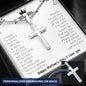 To My Mom, Thanks For Raising Me Personalized Cross Necklace