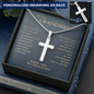 Customized To Our Grandson Live Your Dreams Cross Necklace
