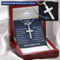 Personalized To Our Son Personalized Cross Necklace | Whenever You Are Feeling Low | Gift From Mom & Dad | Son Birthday, Graduation