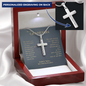Customized To Our Grandson Live Your Dreams Cross Necklace