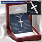 Personalized To My Bonus Son on his Graduation Day Cross Necklace Gift | Gift from Step Mom/ Bonus Mom | Gift from Step Dad / Bonus Dad