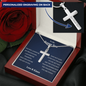 Personalized To My Bonus Son on his Graduation Day Cross Necklace Gift | Gift from Step Mom/ Bonus Mom | Gift from Step Dad / Bonus Dad