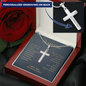 Customized To Our Grandson Live Your Dreams Cross Necklace