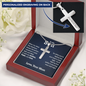 Personalized To My Son Personalized Cross Necklace | Whenever You Are Feeling Low | Gift From Mom | Son Birthday, Graduation Gift
