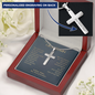 Customized To Our Grandson Live Your Dreams Cross Necklace