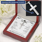Dear Mom, Personalized Blessed With The Best Mother Cross Necklace