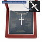 Customized To Our Grandson Live Your Dreams Cross Necklace