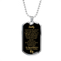 Funny "Daddy To Be" from Grumpy Baby Bump w. ENGRAVING Military Necklace