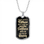 To My Daddy Engraved Military Necklace