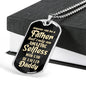 To My Daddy Engraved Military Necklace