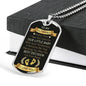 Marrying You Was The Best Decision - To My Husband Military Dog Tag