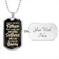 To My Daddy Engraved Military Necklace