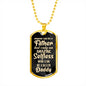 To My Daddy Engraved Military Necklace