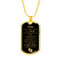 "Daddy to Be" Luxury Military Necklace
