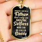 To My Daddy Engraved Military Necklace