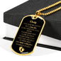 "Daddy to Be" Luxury Military Necklace
