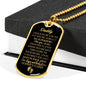 "Daddy to Be" You'Re My Superhero Luxury Military Necklace w. Engraving