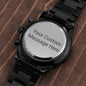 Personalized Engraved Chronograph Watch, Fathers day gift, Name Charm Watch for Men with Family Names
