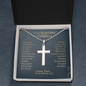 Custom To Our Grandson On Your First Communion Cross Necklace Gift, From Grandparents First Communion Gift