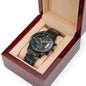 Personalized Engraved Chronograph Watch, Fathers day gift, Name Charm Watch for Men with Family Names