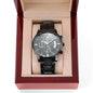 Personalized Engraved Chronograph Watch, Fathers day gift, Name Charm Watch for Men with Family Names