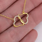 To My Beautiful Wife God Bless The Broken Road That Led Me To You Luxury Solid 10K Gold Heart Necklace