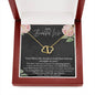 To My Beautiful Wife God Bless The Broken Road That Led Me To You Luxury Solid 10K Gold Heart Necklace