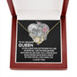 To My Badass Queen, You'll Forever Be My Riding Partner, Luxury Solid 10K Gold Heart Necklace | Anniversary Gift idea