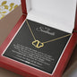 To My Soulmate, You Complete Me, Luxury Solid 10K Gold Heart Necklace | Anniversary Gift Idea