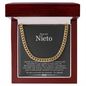 Para Mi Nieto Te Amo Con Todo Mi Corazon Cuban Link Chain Necklace | Regalo Para Nieto | Regalo de Navidad