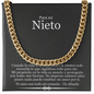 Para Mi Nieto Te Amo Con Todo Mi Corazon Cuban Link Chain Necklace | Regalo Para Nieto | Regalo de Navidad