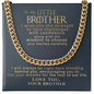 To My Little Brother Live Your Dreams Chain Necklace | Gift For Little Brother from Brother, Christmas Gift For Brother, Birthday Gift