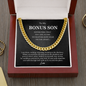 To My Bonus Son Sentimental Chain Necklace Gift, Gift For Bonus Son Birthday, Graduation