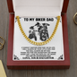 To My Biker Dad Cuban Link Chain Necklace | Gift for Biker Dad| Motorcycle Life | Gift From your Daughter
