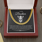 To My Brother I Will Always Be Right Here Link Chain Necklace | Gift From Sister | Gift From Brother | Christmas, Birthday, & Graduation Gift for Brother