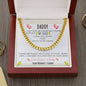 Daddy To Be You Are My Hero from Baby Bump Cuban Link Chain | Daddy To Be Necklace Gift | First Time Dad Gift | New Dad Gift | New Dad Jewelry Gift