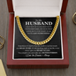 To My Husband Chain Necklace for Him, Romantic Birthday Gifts for Him, Anniversary Gift for Husband, Wedding Gift For Husband